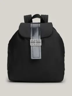 Plecaki*Tommy Hilfiger Plecak Z Klapką I Logo Z Kolekcji Stardust BLACK