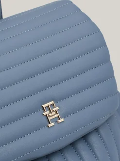 Plecaki*Tommy Hilfiger Plecak Z Klapką I Przeszyciami TH Monogram FADED INK
