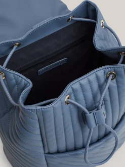 Plecaki*Tommy Hilfiger Plecak Z Klapką I Przeszyciami TH Monogram FADED INK