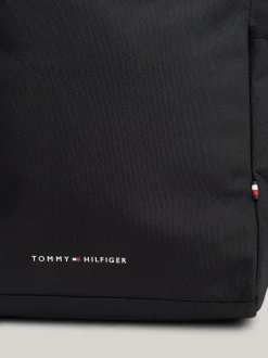 Plecaki*Tommy Hilfiger Plecak Ze Zwijaną Górą Z Logo BLACK