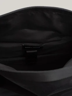 Plecaki*Tommy Hilfiger Plecak Ze Zwijaną Górą Z Logo BLACK