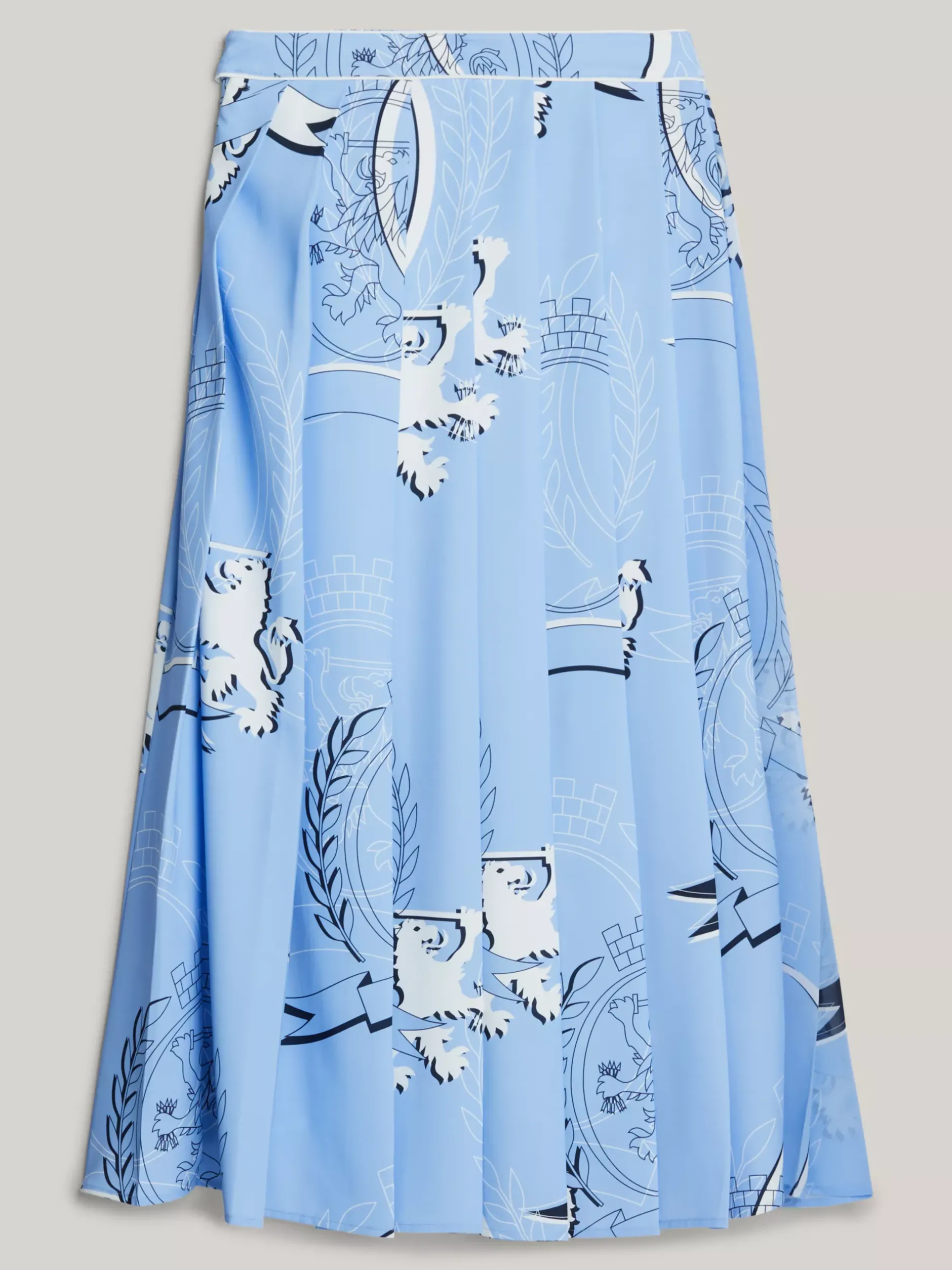 Spódnice*Tommy Hilfiger Plisowana Spódnica Kopertowa Midi Z Nadrukiem VESSEL BLUE