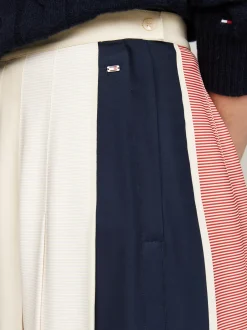 Spódnice*Tommy Hilfiger Plisowana Spódnica Midi LADDER L OWGLOBAL STP/ CTRY IVORY