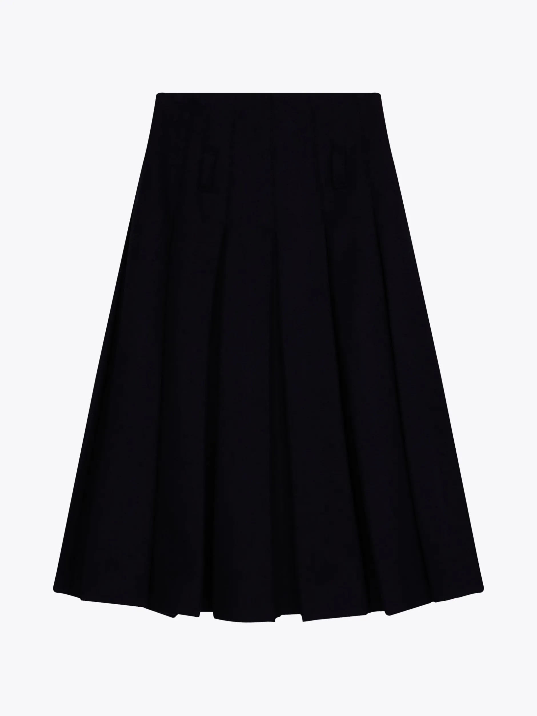 Spódnice*Tommy Hilfiger Plisowana Spódnica Midi Z Mieszanki Wełny DESERT SKY