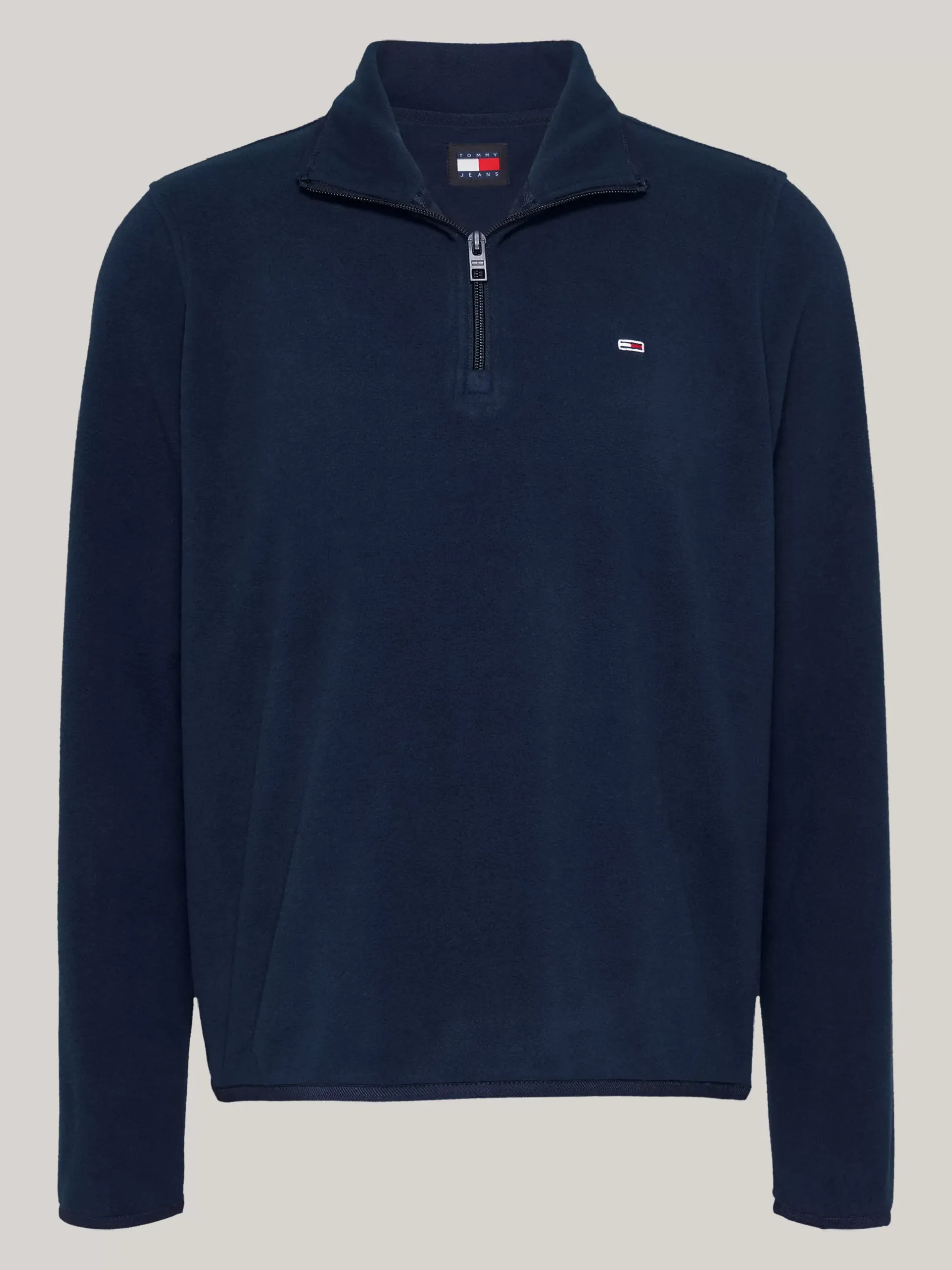 Bluzy Dresowe & Z Kapturem*Tommy Hilfiger Polarowa Bluza Z Zamkiem Do 1/4 Długości DARK NIGHT NAVY