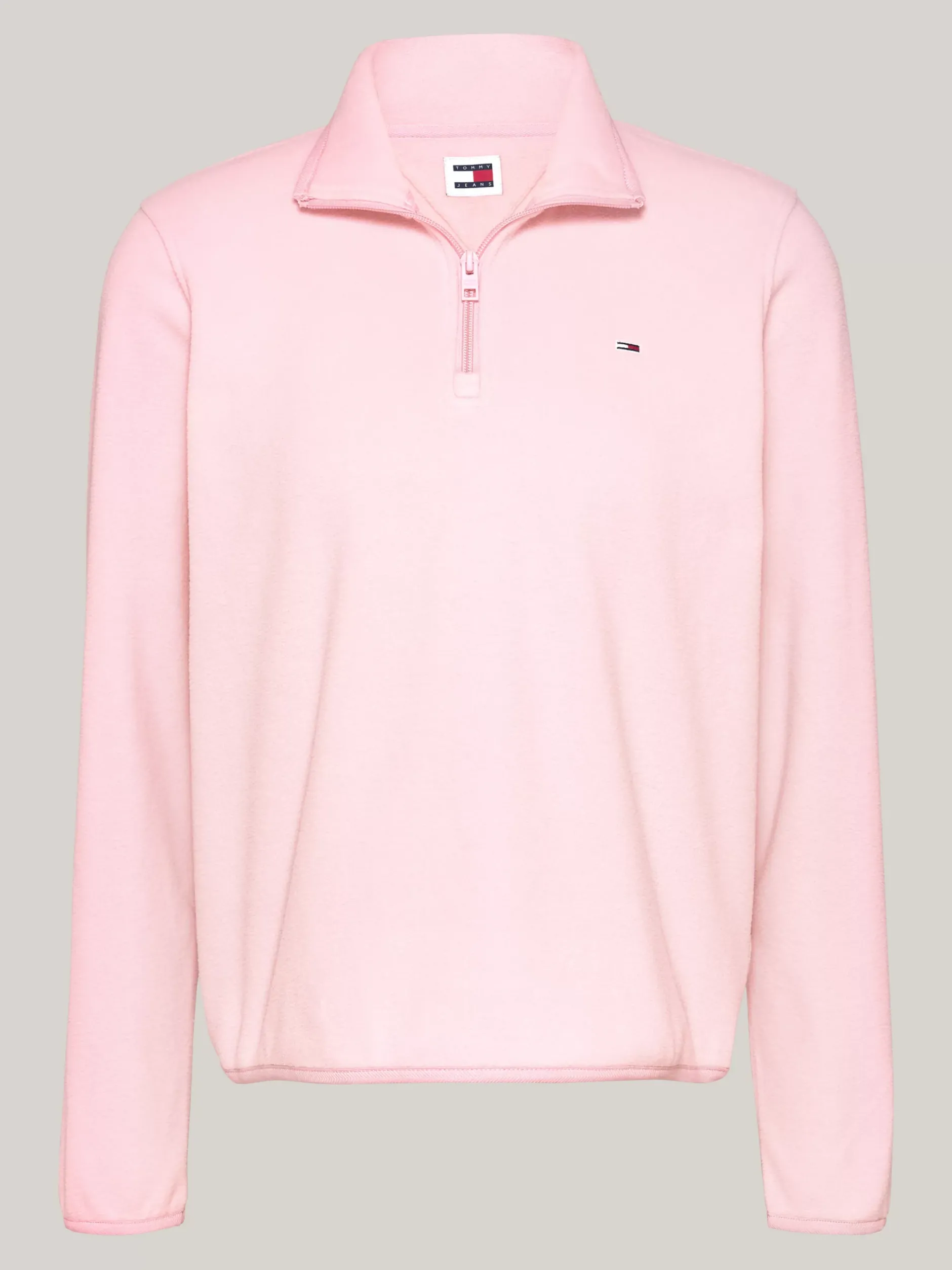 Bluzy Dresowe & Z Kapturem*Tommy Hilfiger Polarowa Bluza Z Zamkiem Do 1/4 Długości BALLET PINK