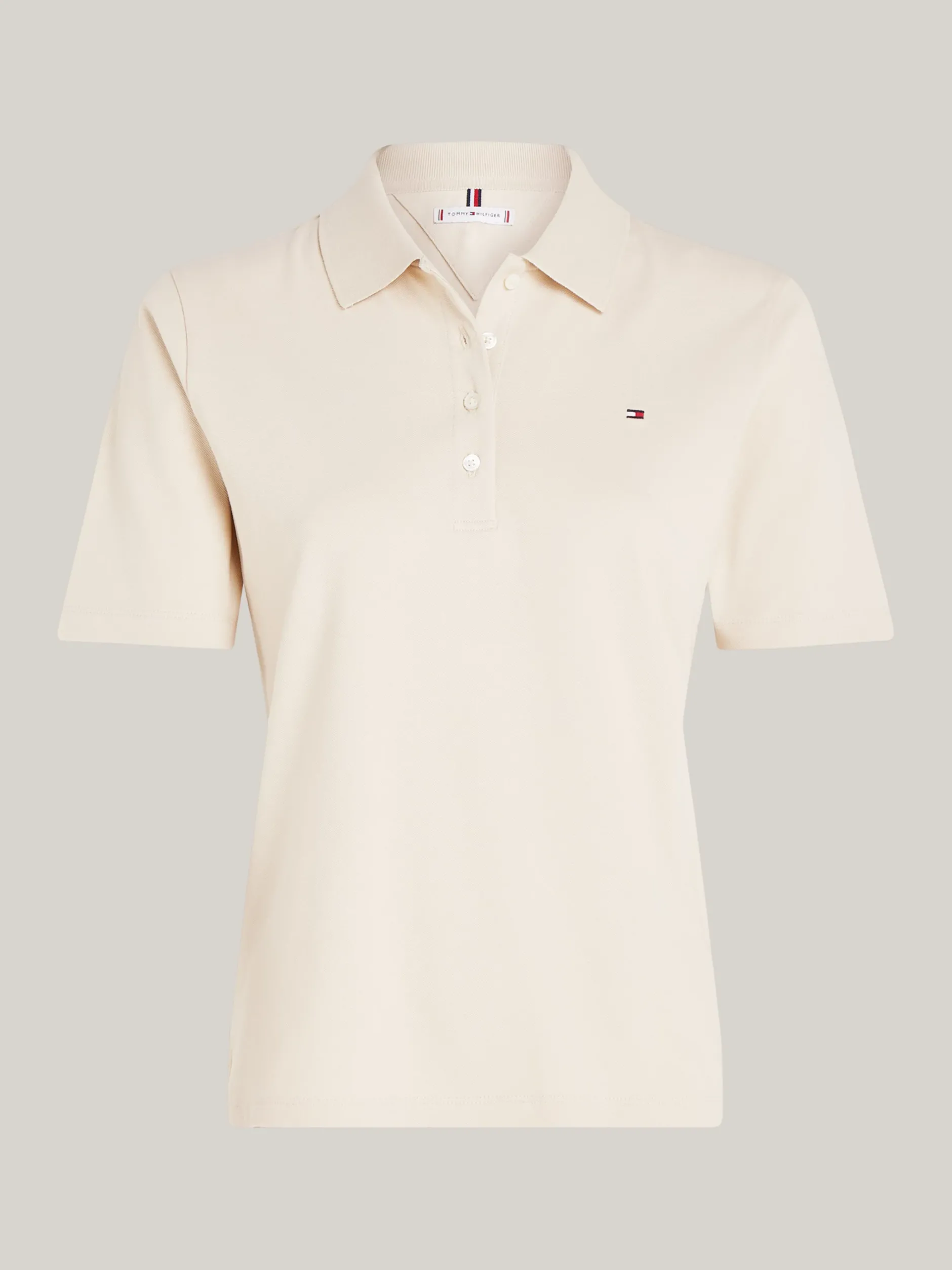 Koszulki Polo*Tommy Hilfiger Polo O Regularnym Kroju Z Wyhaftowaną Flagą CLASSIC BEIGE