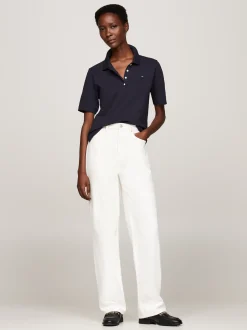 Koszulki Polo*Tommy Hilfiger Polo O Regularnym Kroju Z Wyhaftowaną Flagą DESERT SKY