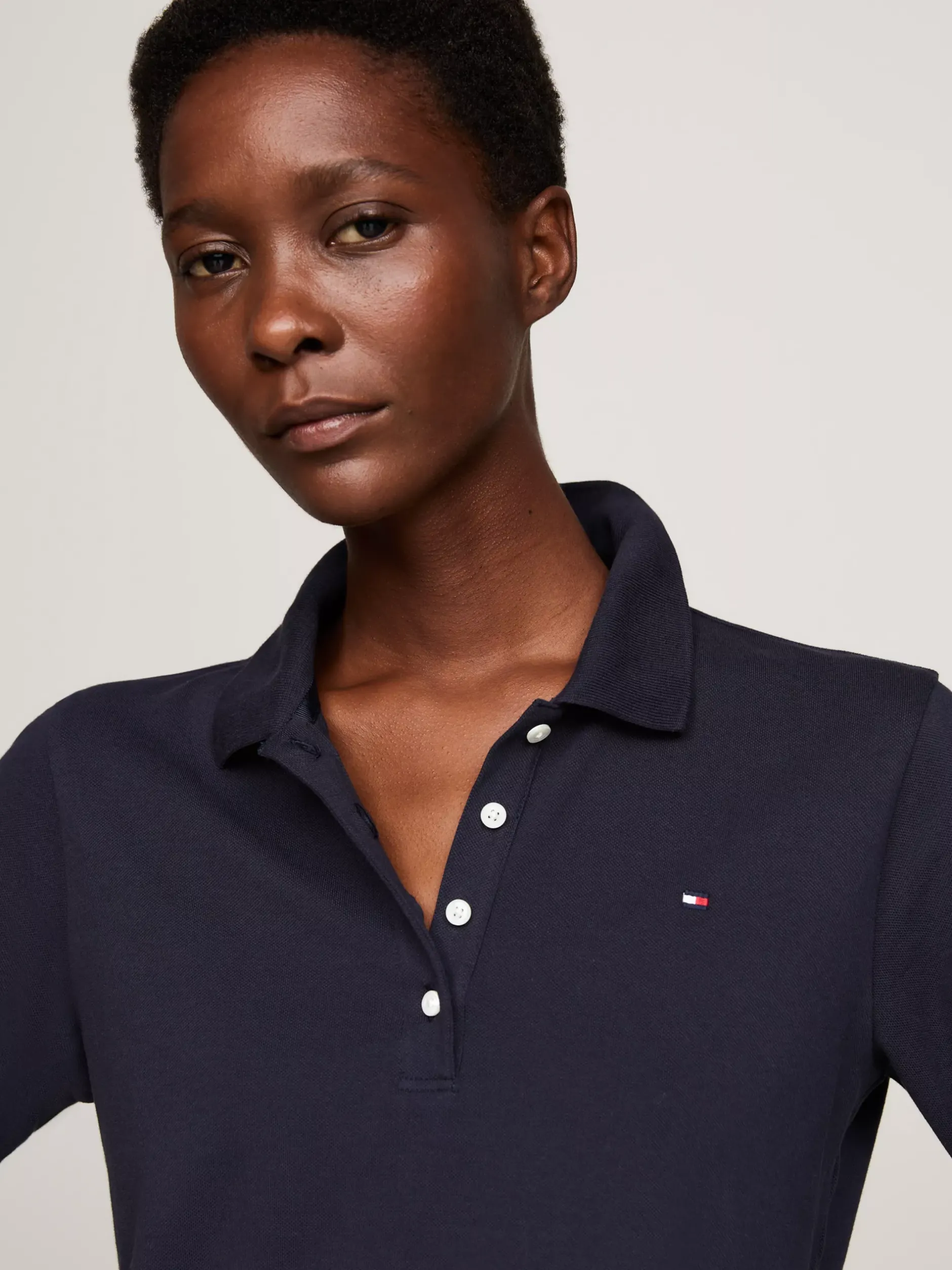 Koszulki Polo*Tommy Hilfiger Polo O Regularnym Kroju Z Wyhaftowaną Flagą DESERT SKY