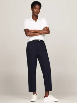 Koszulki Polo*Tommy Hilfiger Polo O Regularnym Kroju Z Wyhaftowaną Flagą ECRU