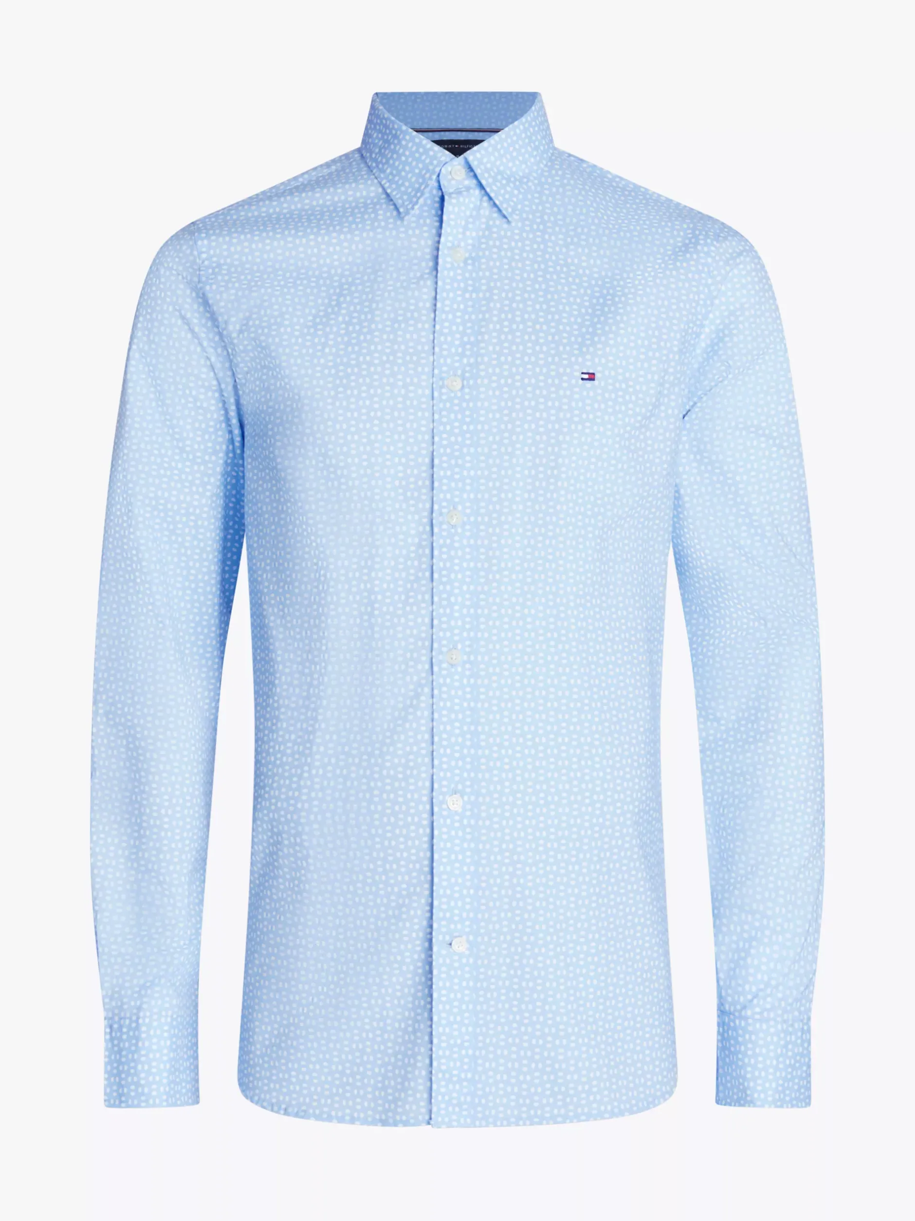 Koszule*Tommy Hilfiger Popelinowa Koszula Z Nadrukiem VESSEL BLUE / OPTIC WHITE