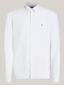 Koszule*Tommy Hilfiger Popelinowa Koszula O Wąskim Kroju OPTIC WHITE