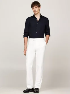 Koszule*Tommy Hilfiger Popelinowa Koszula Smart Casual O Wąskim Kroju DESERT SKY