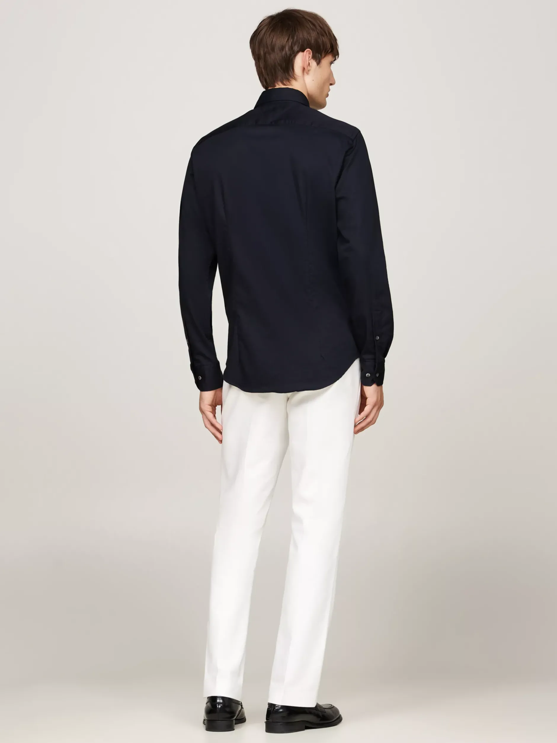 Koszule*Tommy Hilfiger Popelinowa Koszula Smart Casual O Wąskim Kroju DESERT SKY