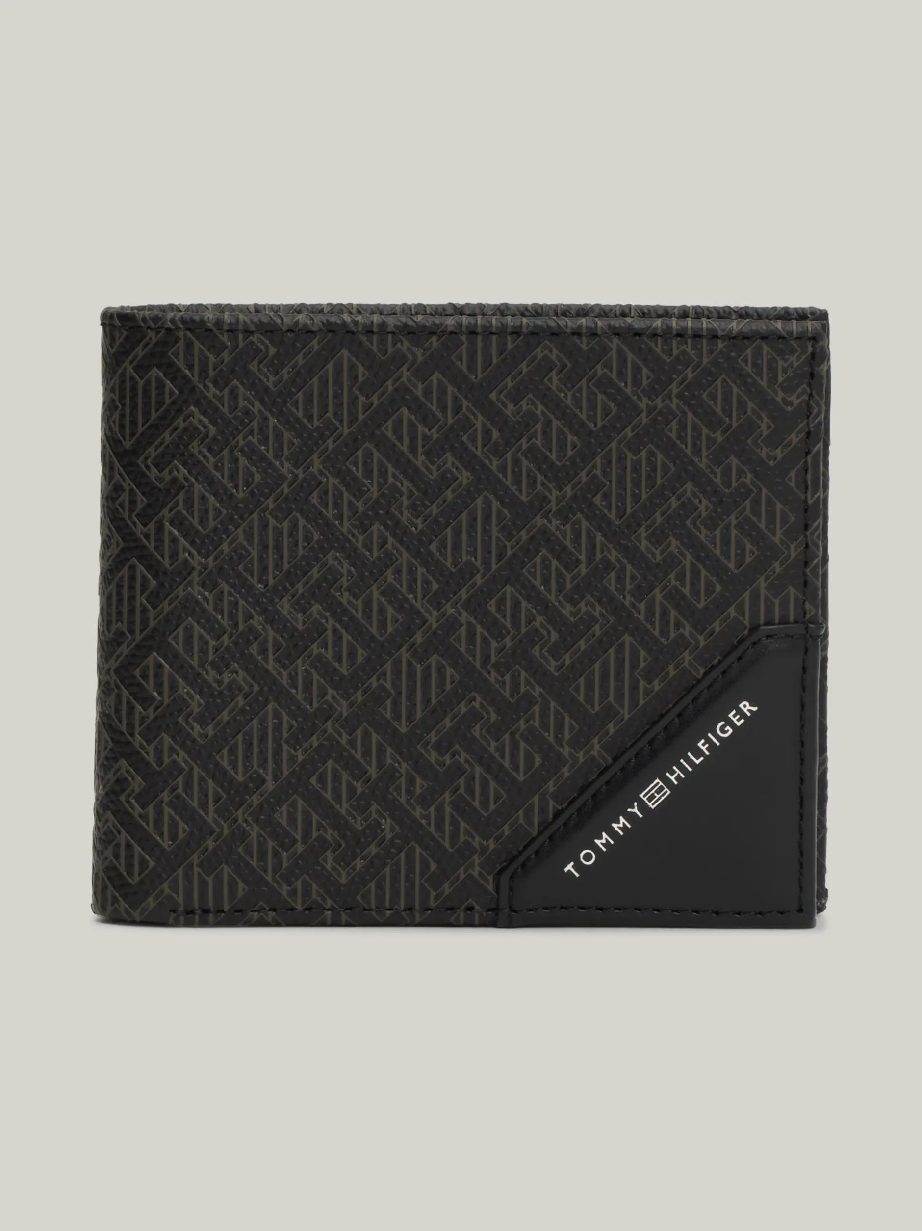 Portfele & Breloczki Do Kluczy*Tommy Hilfiger Portfel Business We Wzór W Monogram TH BLACK