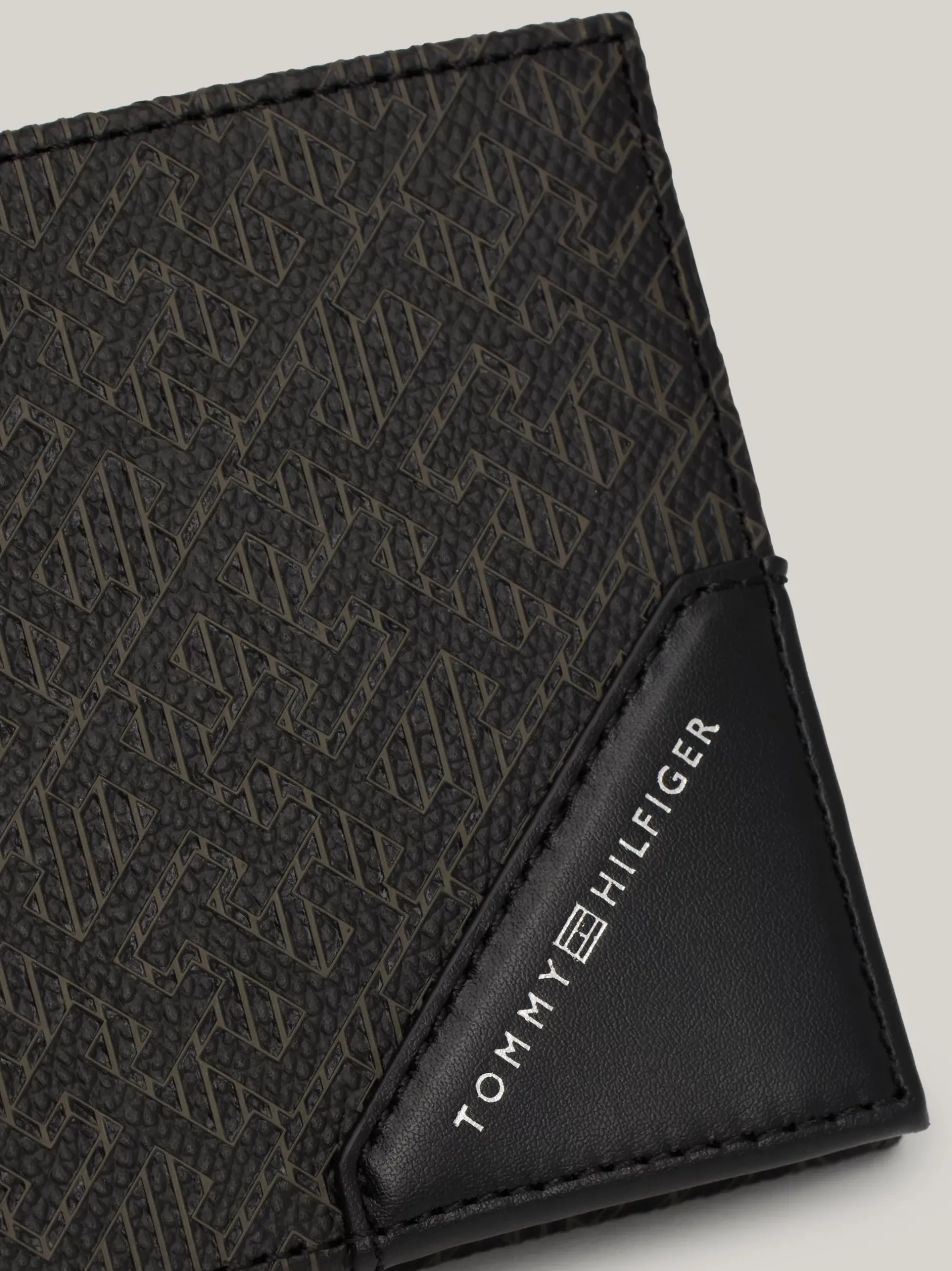 Portfele & Breloczki Do Kluczy*Tommy Hilfiger Portfel Business We Wzór W Monogram TH BLACK