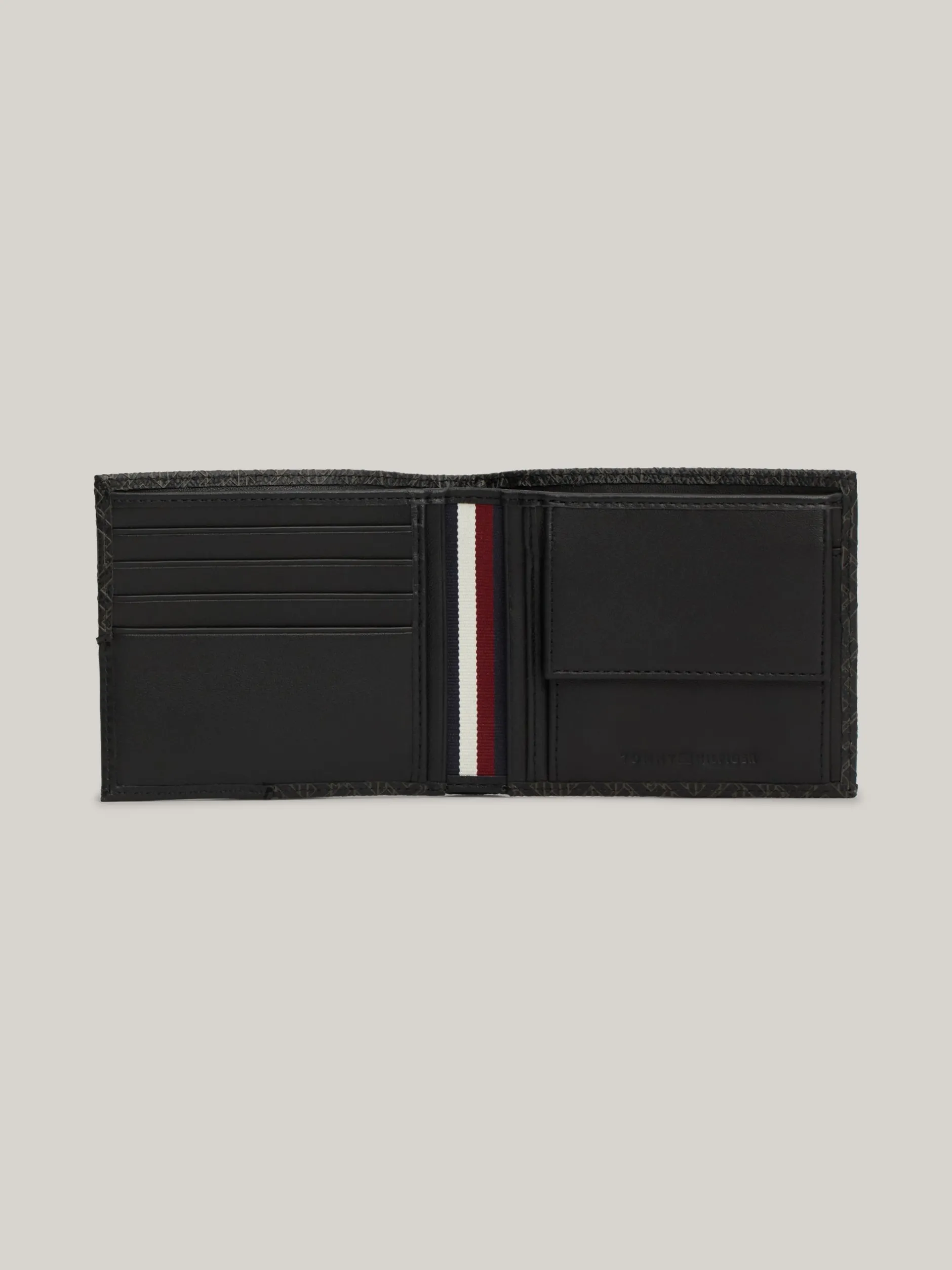 Portfele & Breloczki Do Kluczy*Tommy Hilfiger Portfel Business We Wzór W Monogram TH BLACK