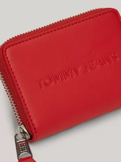 Portfele & Breloczki Do Kluczy*Tommy Hilfiger Portfel Essential Zapinany Na Zamek Z Logo SWEET CAYENNE