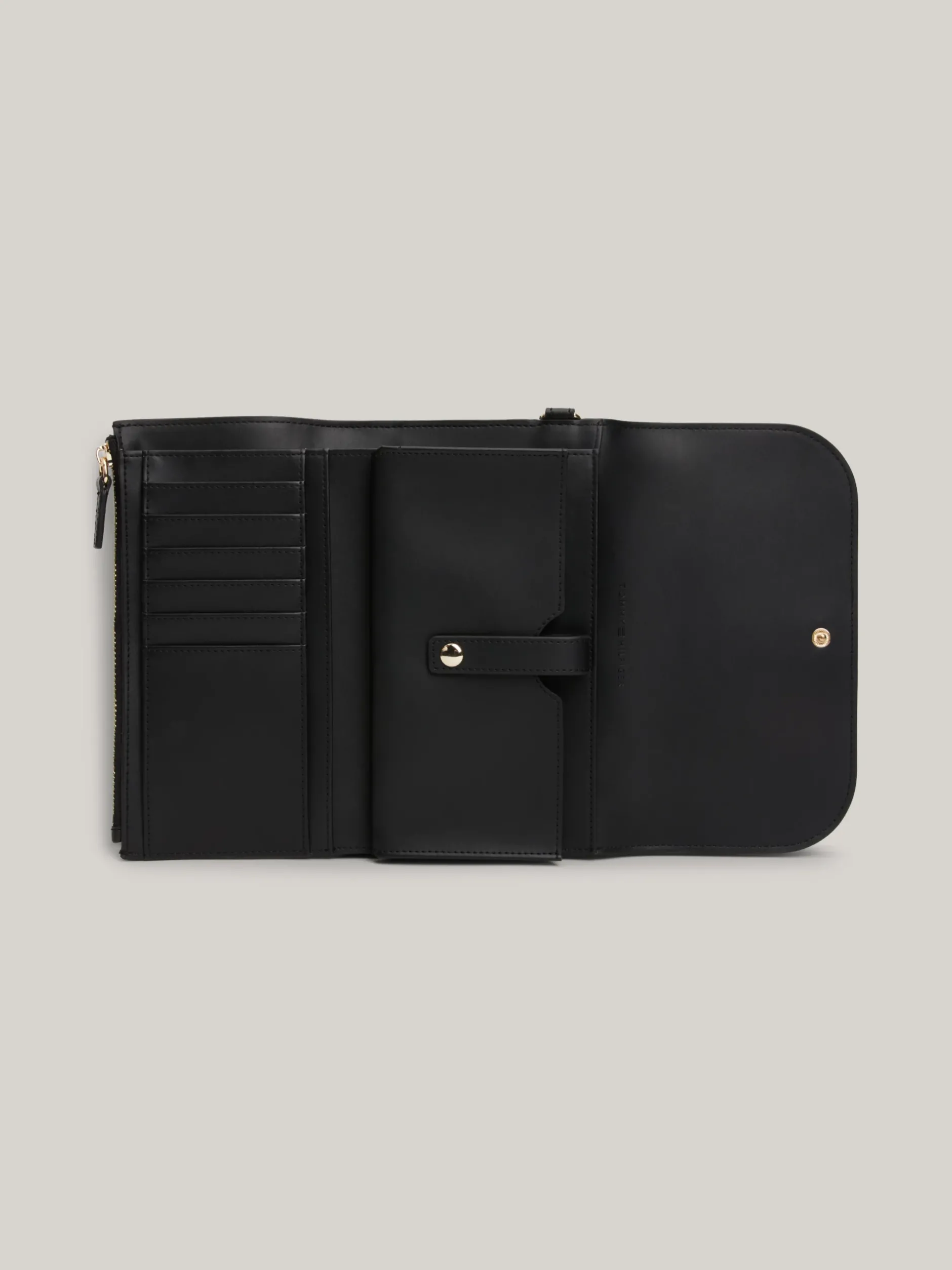 Portfele & Breloczki Do Kluczy*Tommy Hilfiger Portfel Heritage Z Odpinanym Paskiem BLACK