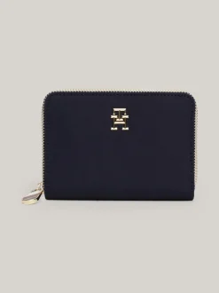 Portfele & Breloczki Do Kluczy*Tommy Hilfiger Portfel Poppy Z Monogramem TH SPACE BLUE