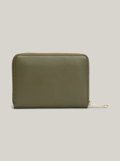 Portfele & Breloczki Do Kluczy*Tommy Hilfiger Portfel Z Monogramem TH I Zapięciem Na Zamek UTILITY OLIVE