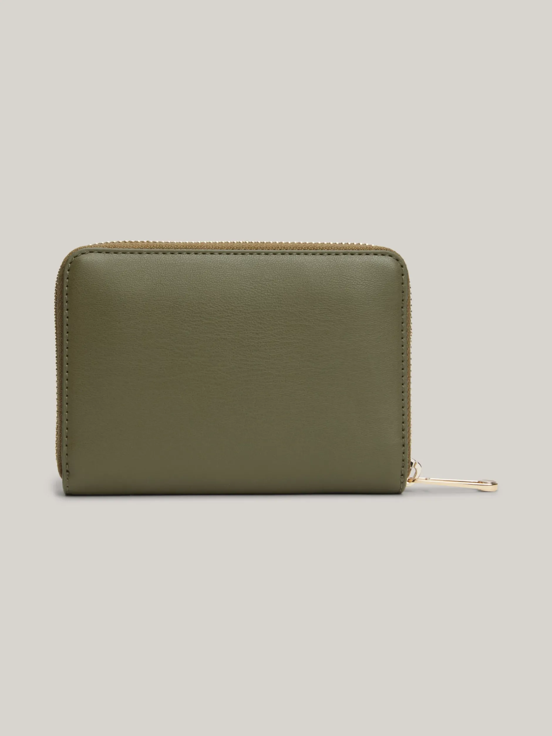 Portfele & Breloczki Do Kluczy*Tommy Hilfiger Portfel Z Monogramem TH I Zapięciem Na Zamek UTILITY OLIVE