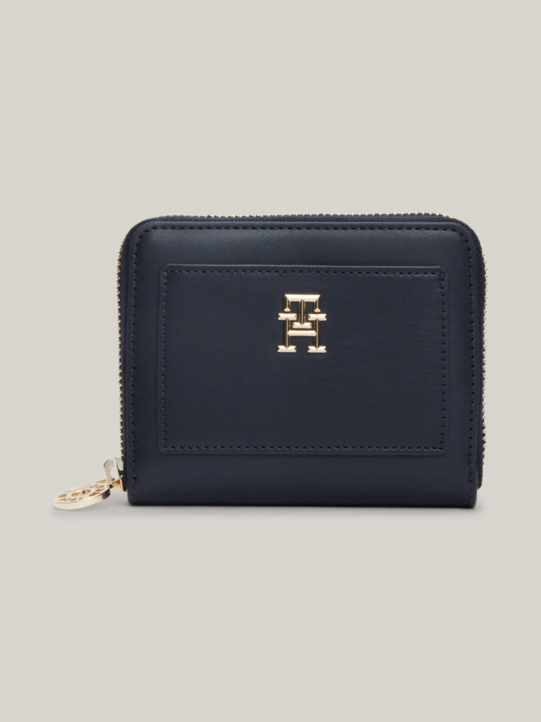 Portfele & Breloczki Do Kluczy*Tommy Hilfiger Portfel Z Zapięciem Na Zamek I Monogramem TH SPACE BLUE