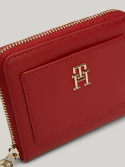 Portfele & Breloczki Do Kluczy*Tommy Hilfiger Portfel Z Zapięciem Na Zamek I Monogramem TH DARK MAGMA