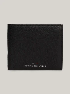 Portfele & Breloczki Do Kluczy*Tommy Hilfiger Portfel Ze Skóry Premium Na Karty I Bilon BLACK
