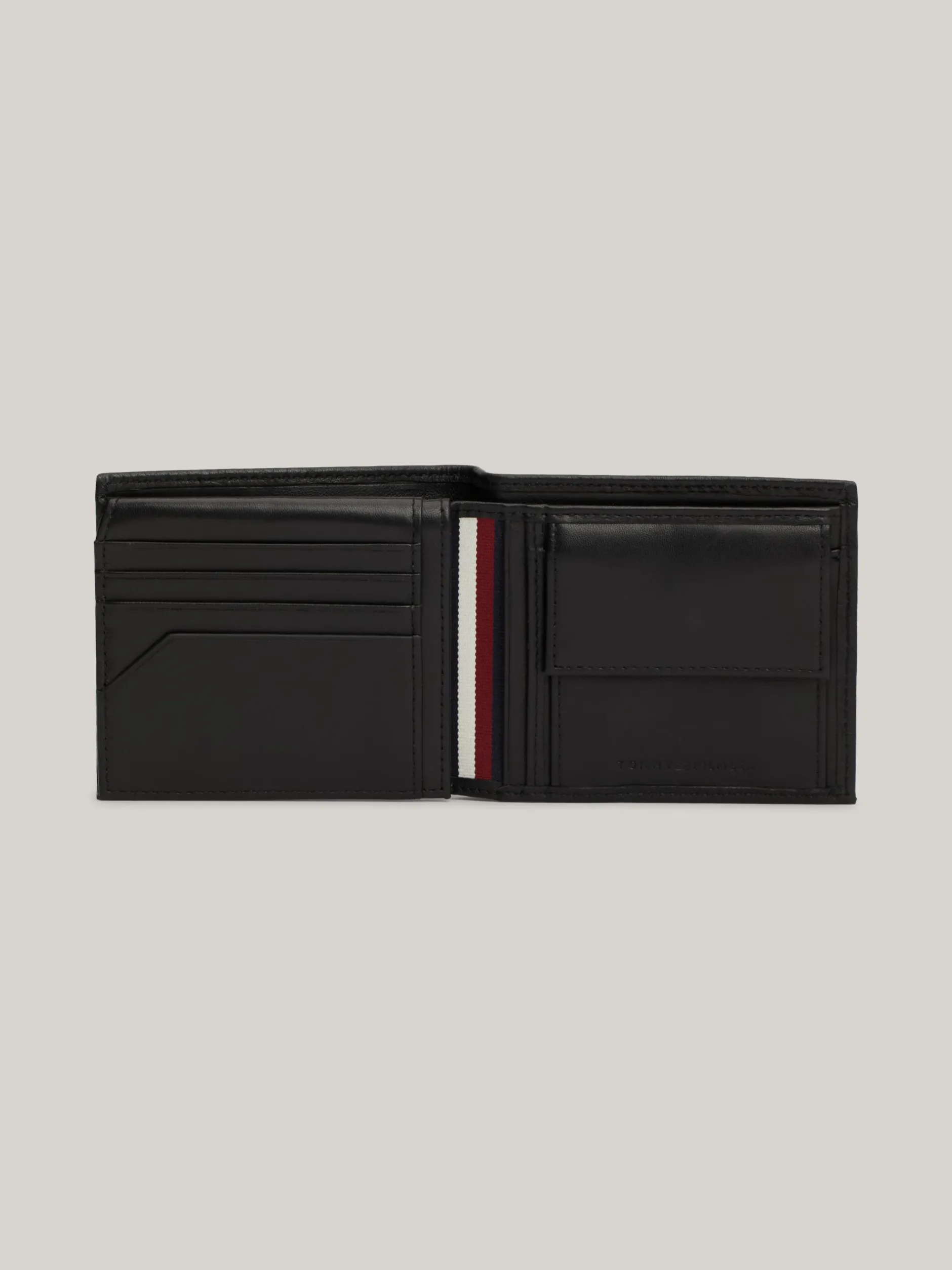 Portfele & Breloczki Do Kluczy*Tommy Hilfiger Portfel Ze Skóry Premium Na Karty I Bilon BLACK