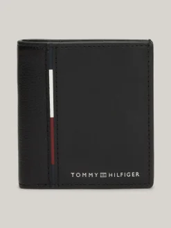 Portfele & Breloczki Do Kluczy*Tommy Hilfiger Potrójnie Składany Portfel Skórzany Casual BLACK