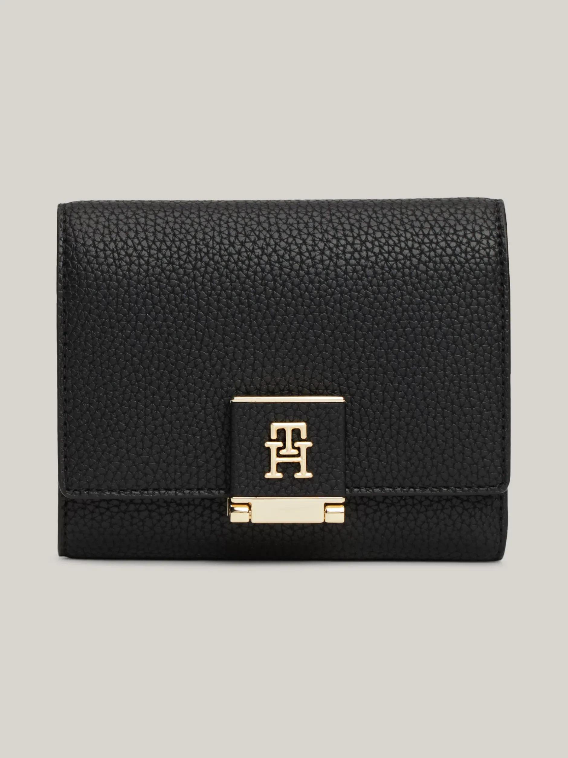 Portfele & Breloczki Do Kluczy*Tommy Hilfiger Potrójnie Składany Portfel TH Monogram BLACK