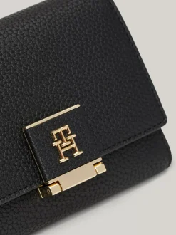 Portfele & Breloczki Do Kluczy*Tommy Hilfiger Potrójnie Składany Portfel TH Monogram BLACK