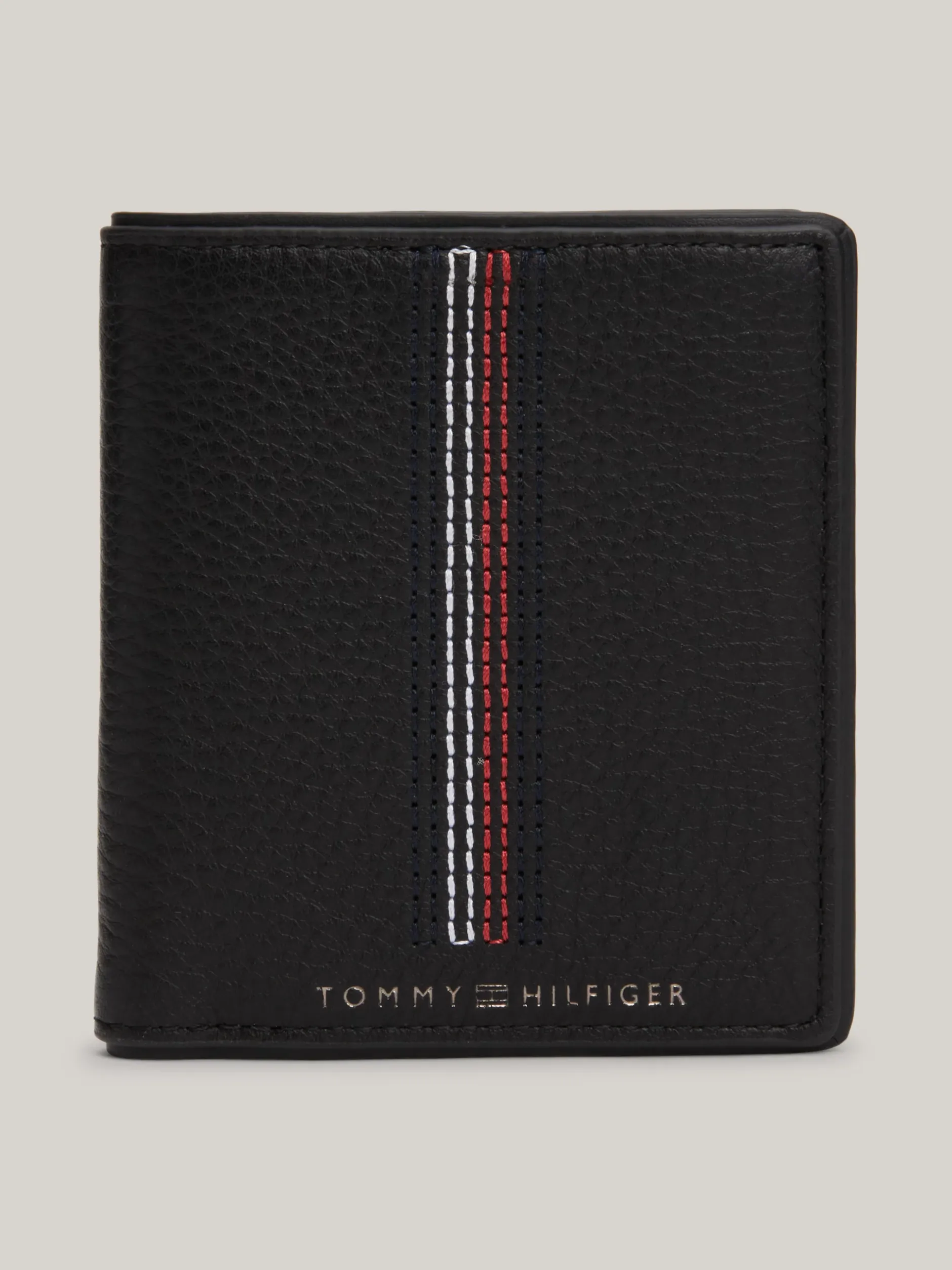 Portfele & Breloczki Do Kluczy*Tommy Hilfiger Potrójnie Składany Skórzany Portfel Casual BLACK