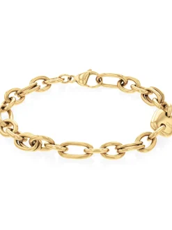 Biżuteria*Tommy Hilfiger Pozłacana Bransoletka Z Kontrastowych Ogniw GOLD