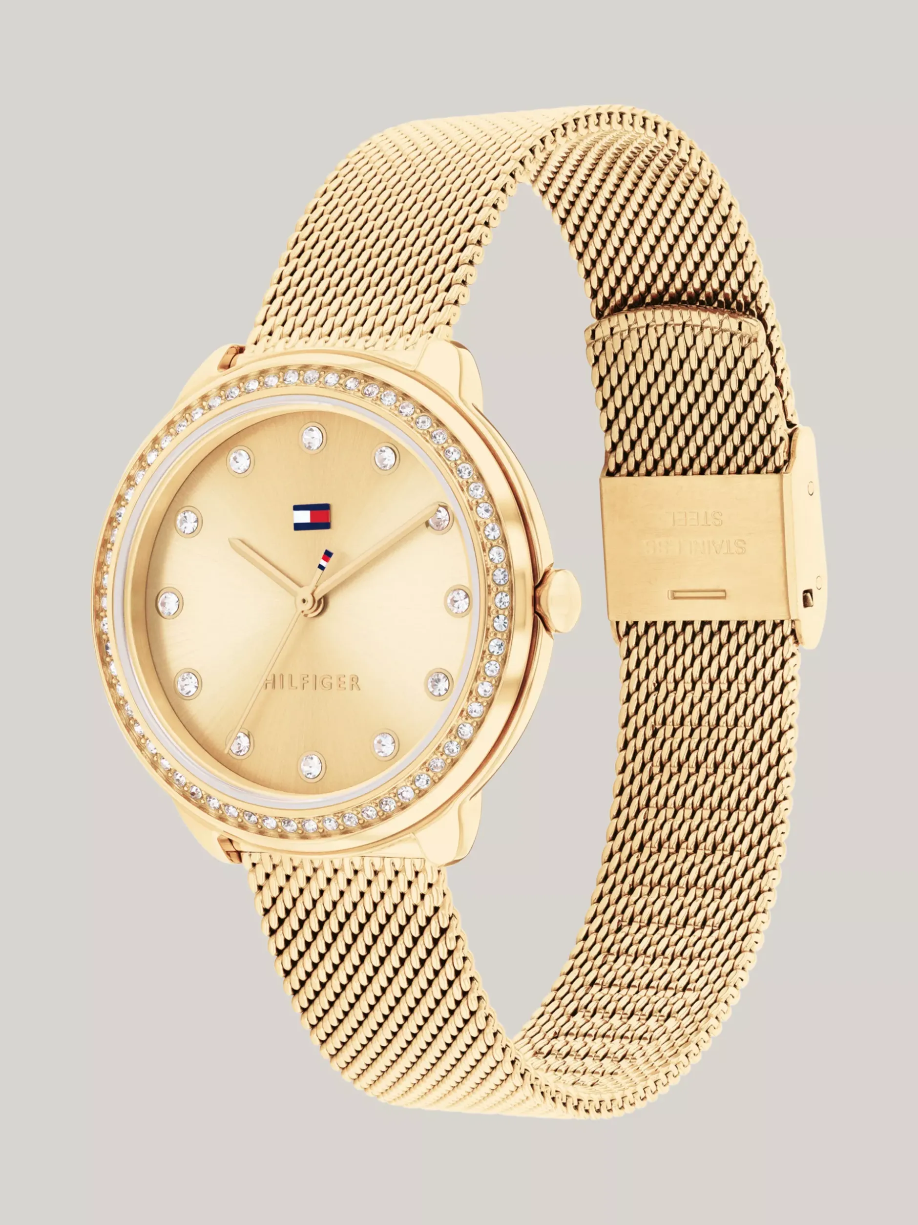 Zegarki*Tommy Hilfiger Pozłacany Jonowo Zegarek Na Bransolecie GOLD