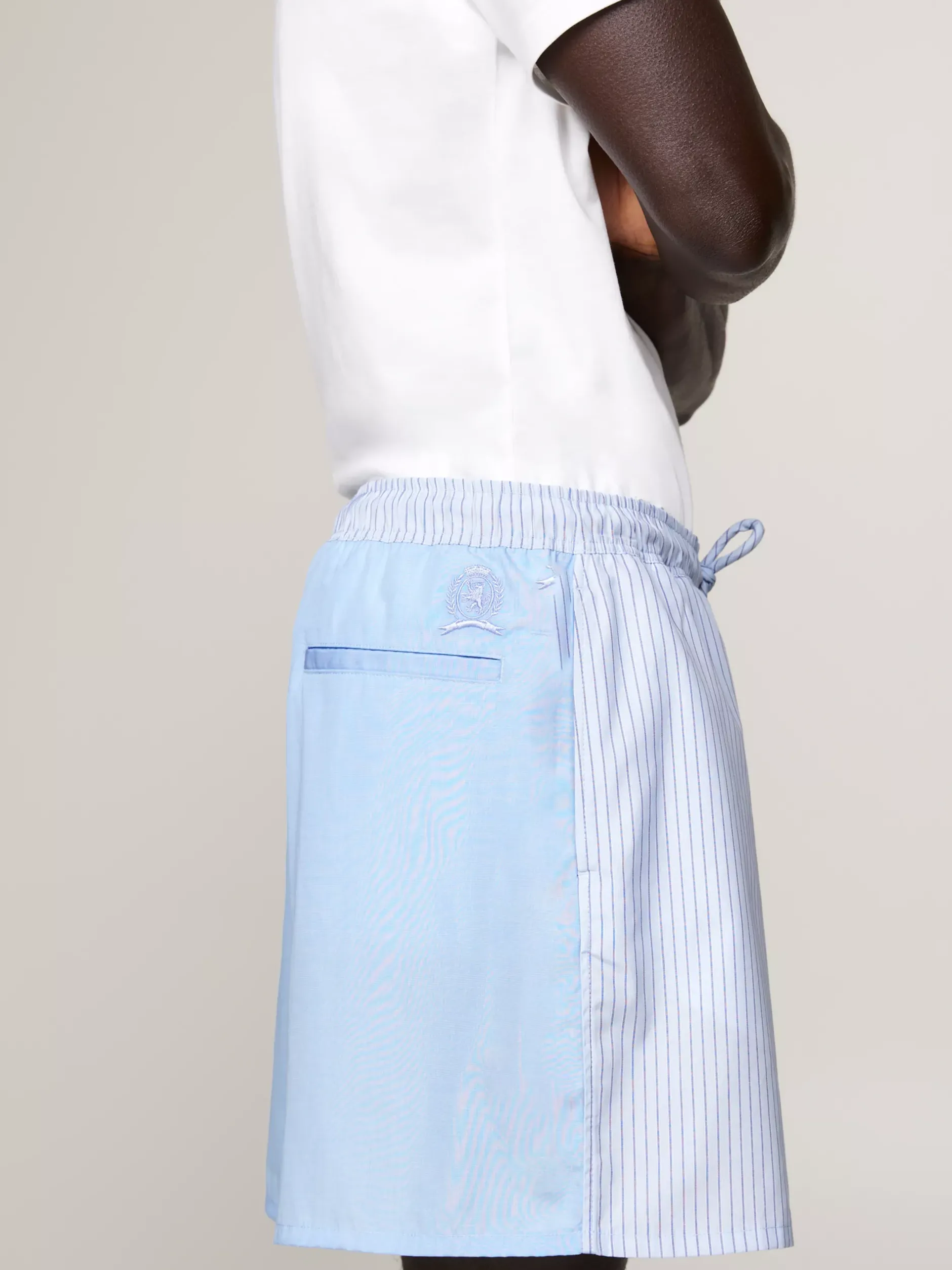 Szorty*Tommy Hilfiger Praktyczne Szorty W Prążki BLUE STRIPE