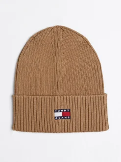Czapki|Czapki I Szaliki*Tommy Hilfiger Prążkowana Czapka Typu Beanie Heritage BRONZE TWIST