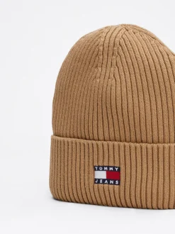 Czapki|Czapki I Szaliki*Tommy Hilfiger Prążkowana Czapka Typu Beanie Heritage BRONZE TWIST