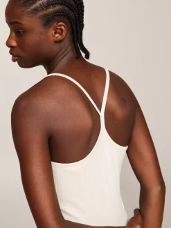 Sukienki*Tommy Hilfiger Prążkowana Sukienka Maxi O Fasonie Bodycon NEWSPRINT