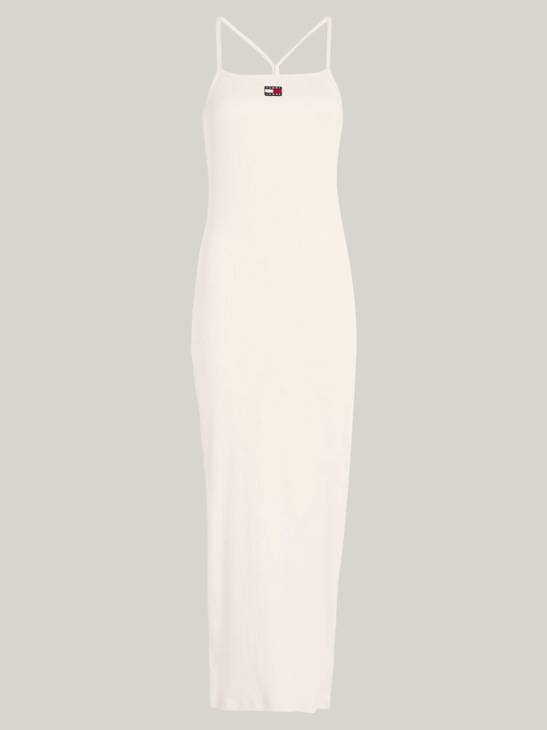 Sukienki*Tommy Hilfiger Prążkowana Sukienka Maxi O Fasonie Bodycon NEWSPRINT