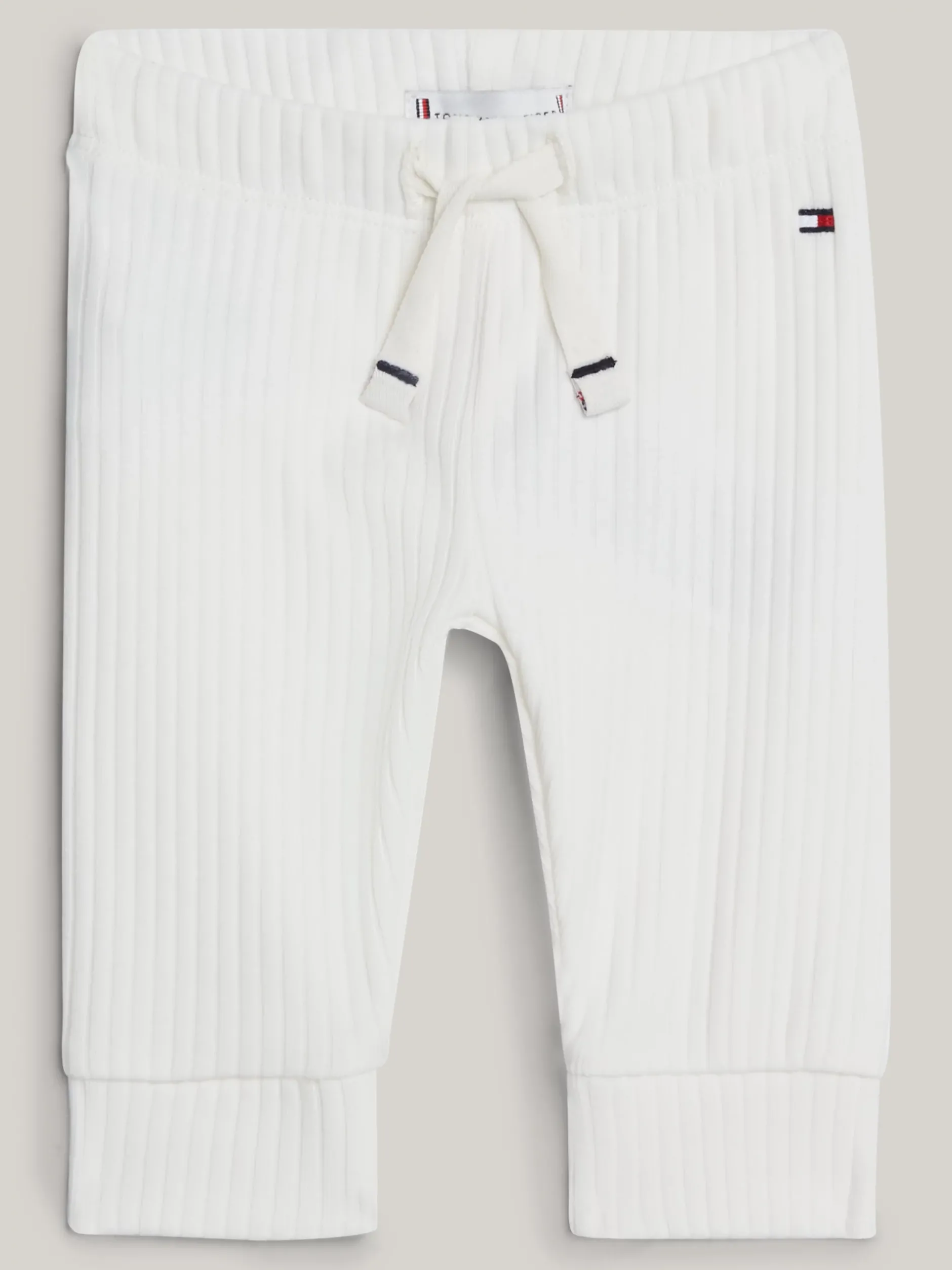 Dziewczynki|Chłopcy*Tommy Hilfiger Prążkowane Joggery Essential O Regularnym Kroju ANCIENT WHITE