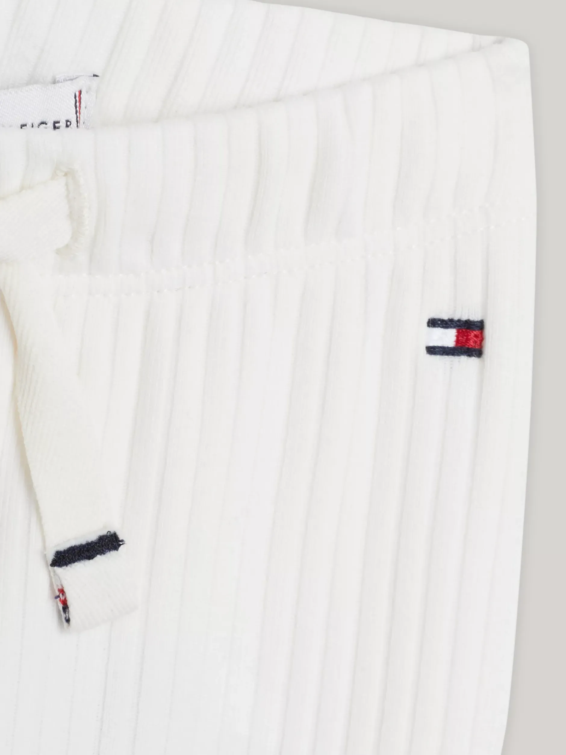 Dziewczynki|Chłopcy*Tommy Hilfiger Prążkowane Joggery Essential O Regularnym Kroju ANCIENT WHITE