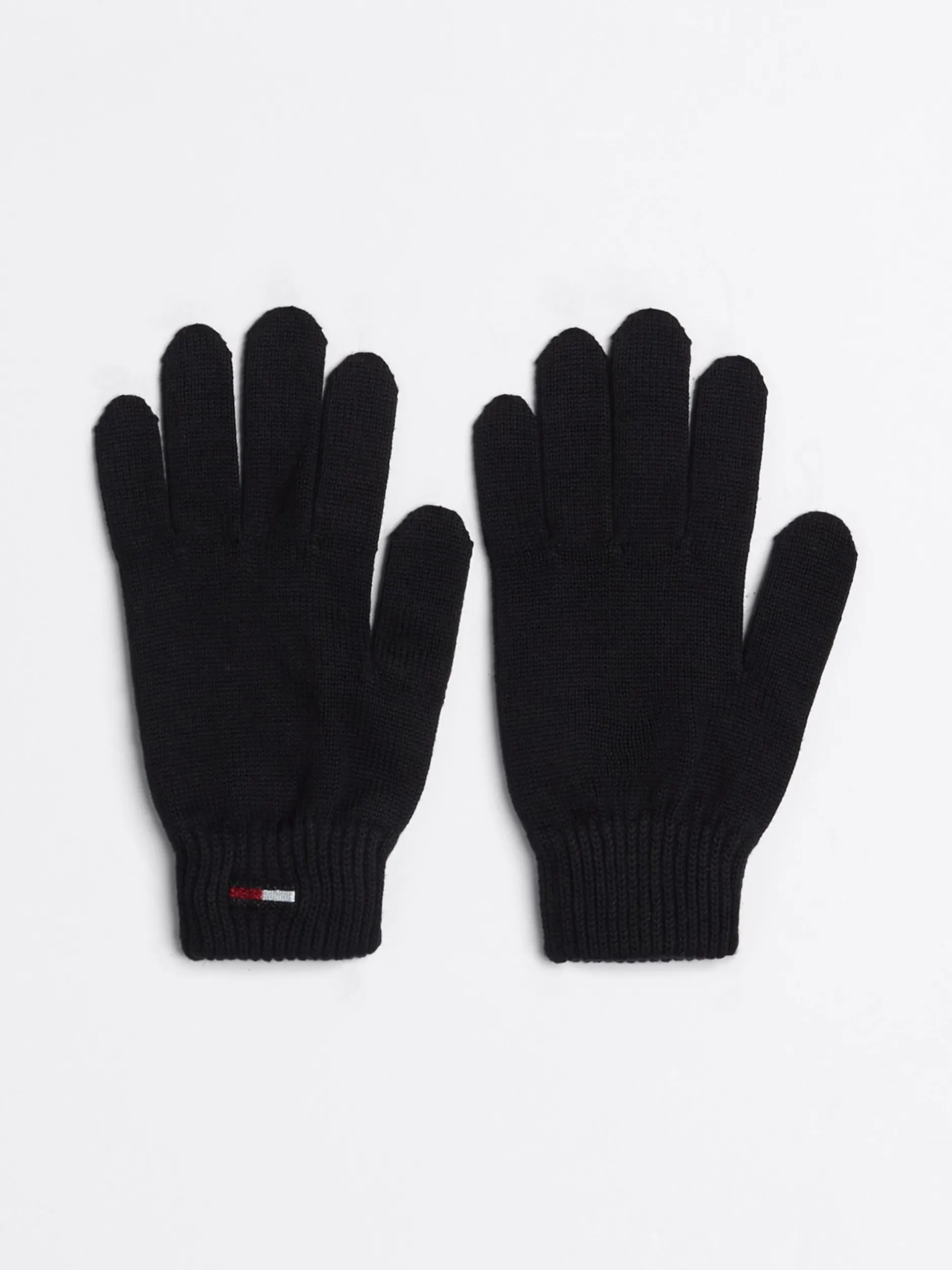 Rękawiczki|Czapki I Szaliki*Tommy Hilfiger Prążkowane Rękawiczki Z Podłużną Flagą BLACK