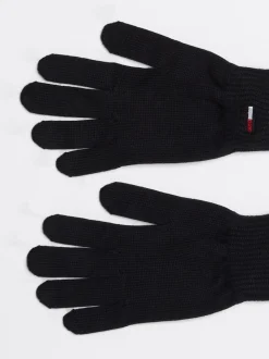 Rękawiczki|Czapki I Szaliki*Tommy Hilfiger Prążkowane Rękawiczki Z Podłużną Flagą BLACK