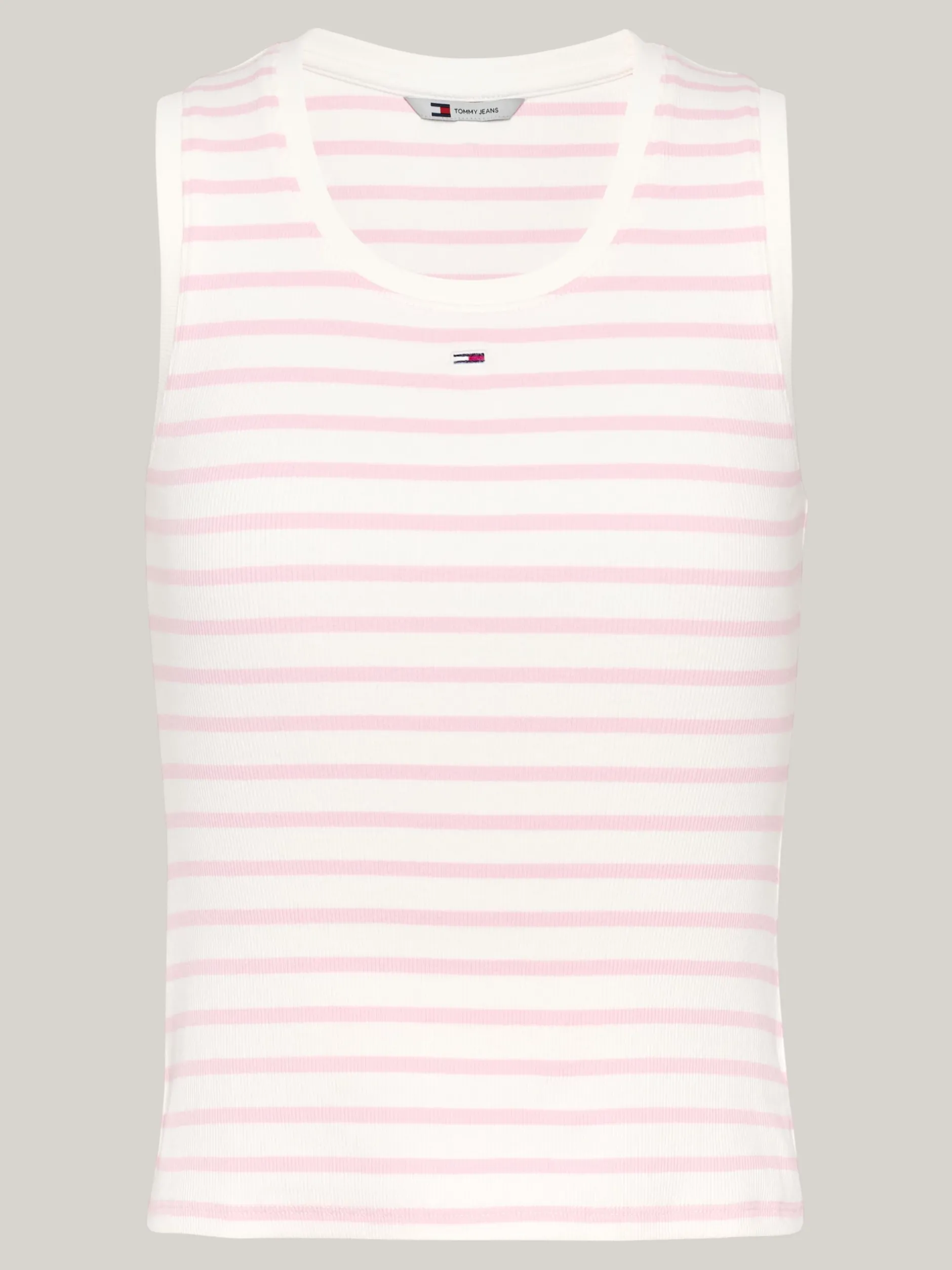 T-Shirty*Tommy Hilfiger Prążkowany Top Bez Rękawów W Bretońskie Paski BALLET PINK / MULTI