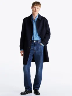 Kurtki & Płaszcze*Tommy Hilfiger Prochowiec Smart Casual O Wydłużonym Kroju DESERT SKY