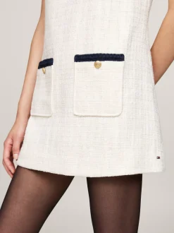 Sukienki*Tommy Hilfiger Prosta Sukienka W Kształcie Litery A ANCIENT WHITE