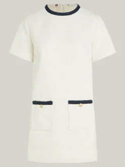 Sukienki*Tommy Hilfiger Prosta Sukienka W Kształcie Litery A ANCIENT WHITE