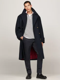 Spodnie*Tommy Hilfiger Proste Bawełniane Chinosy Denton Z Nadrukiem DESERT SKY